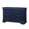Global Furniture Usa Traditional Glam Rich Blue W /LED Charlie Blue Dresser With Led 720 - alternate 2